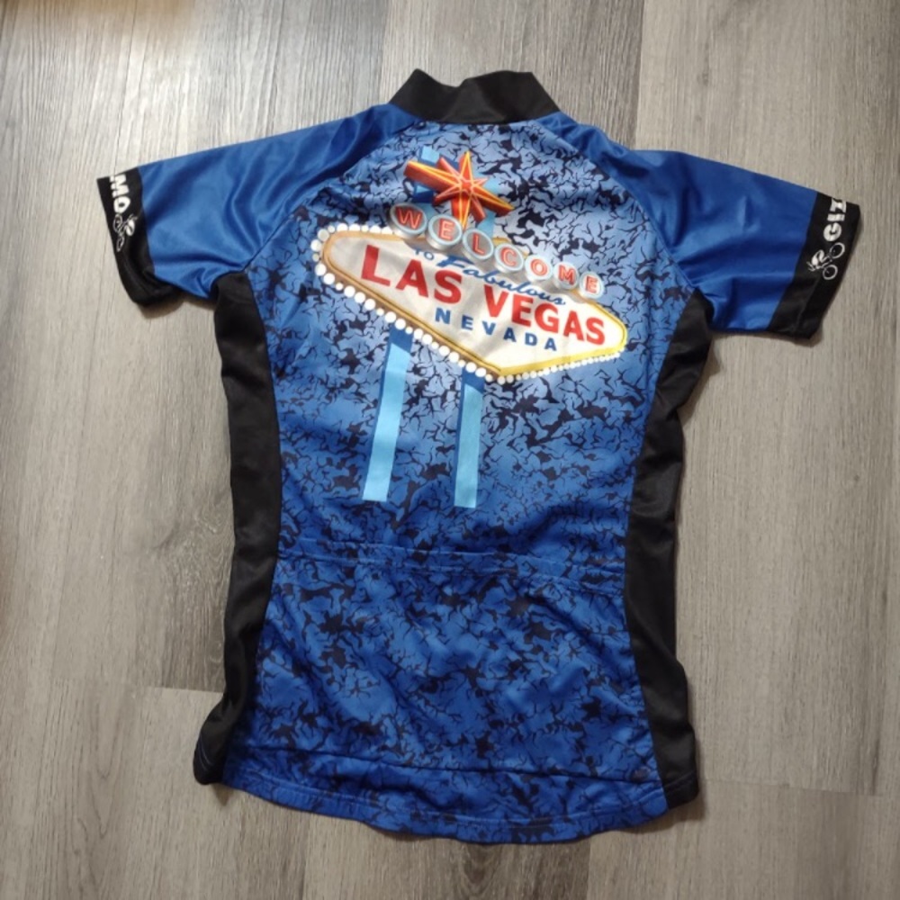 Women’s Blue Las Vegas Cycling Jersey - small - Picture 2 of 3